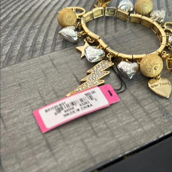 Betsey Johnson Gold Charm Bracelet - Picture 2 of 7